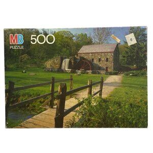 Vtg MB Croxley Wayside Mill South Sudbury MA Jigsaw Puzzle 500-Piece New Sealed